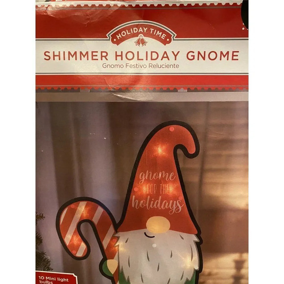 Window Shimmering Decoration - Gnome for Holidays - BRAND NEW -NEVER USED - Picture 3 of 6